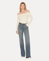 Baggy Streetwear Jeans – Baggy Denim Jeans – Wash Flared Jeans front view