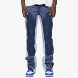 Baggy Streetwear Jeans – Baggy Denim Jeans – Velvoro - Flared Denim front view