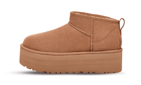 Streetwear Essential – UGG Classic Ultra Mini Platform Chestnut front view