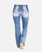 Baggy Streetwear Jeans – Baggy Denim Jeans – Frost Flared Jeans front view