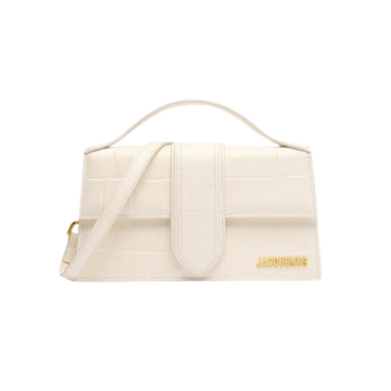 Jacquemus Le Grand Bambino Croco Light Ivory
