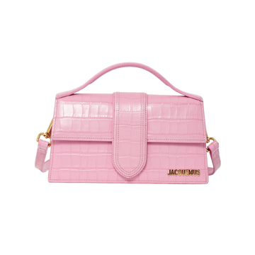 Jacquemus Le Grand Bambino Croco Pink