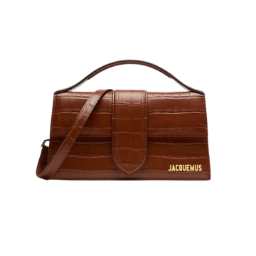 Jacquemus Le Grand Bambino Croco brown