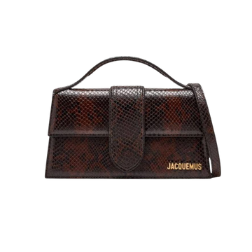 Jacquemus Le Grand Bambino Python dark