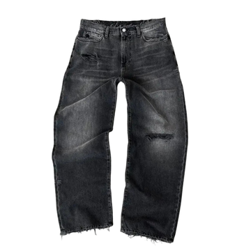 Black Loose Washed Jeans