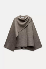 Streetwear Jacket – Short Cape Coat front view