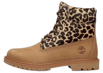 Timberland 6" Premium Boot Leopard Print Beige Nubuck