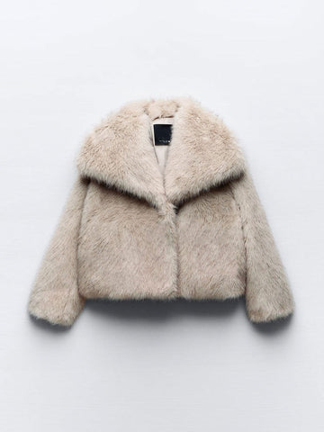 Faux Fur Cropped Jacket