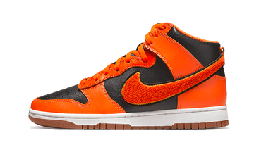 Nike Dunk High University Chenille Swoosh Safety Orange