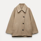 Streetwear Jacket – Oversized wool coat™ front view